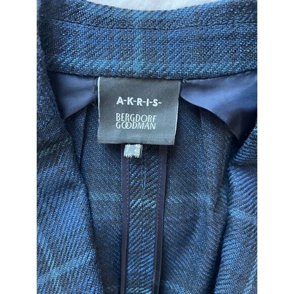 Akris Glenn Cotton-Silk Plaid Blazer Size 10 MSRP $3,990 - Picture 9 of 15